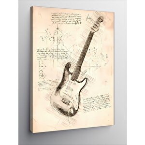 Kanvas Tablo Strat Elekto Gitar 70x100 cm