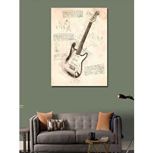 Kanvas Tablo Strat Elekto Gitar 70x100 cm