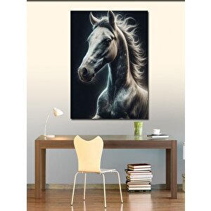 Kanvas Tablo Beyaz At 50x70 cm