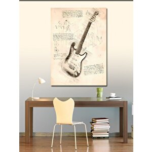 Kanvas Tablo Strat Elekto Gitar 50x70 cm
