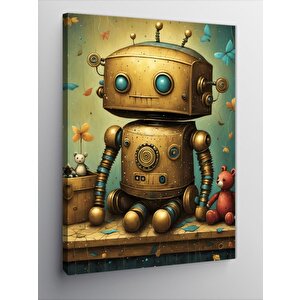 Kanvas Tablo Retro Robot