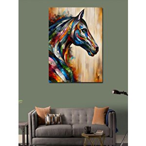 Kanvas Tablo Desenli At 70x100 cm