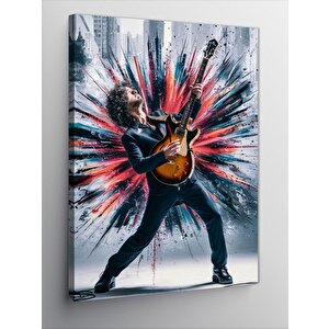 Kanvas Tablo Elektro Gitar Çalan Adam 70x100 cm