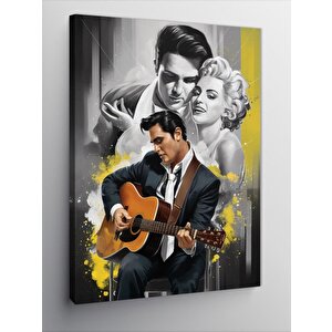 Kanvas Tablo Elvis Presley Ve Marilyn Monroe 100x140 cm