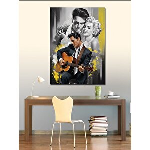 Kanvas Tablo Elvis Presley Ve Marilyn Monroe 100x140 cm