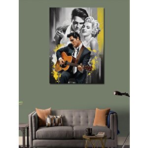 Kanvas Tablo Elvis Presley Ve Marilyn Monroe 100x140 cm