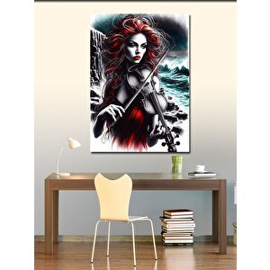 Kanvas Tablo Kemanlı Kadın 50x70 cm