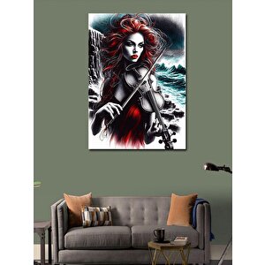 Kanvas Tablo Kemanlı Kadın 50x70 cm