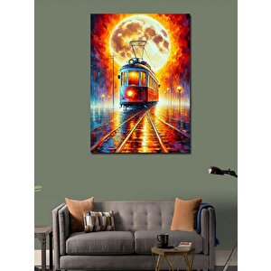 Kanvas Tablo Kırmızı Tramvay 70x100 cm