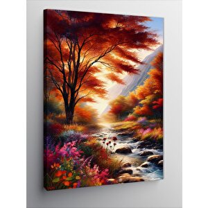 Kanvas Tablo Sonbahar Manzarası 100x140 cm