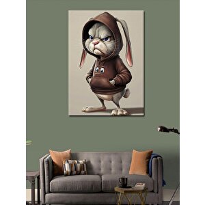 Kanvas Tablo Sinirli Tavşan 70x100 cm