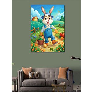 Kanvas Tablo Çiftçi Tavşan 50x70 cm