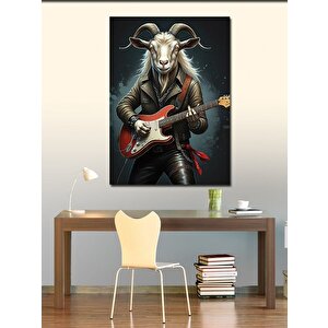 Kanvas Tablo Gitar Çalan Teke 100x140 cm