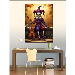 Kanvas Tablo Palyaço Ve Gitar 100x140 cm