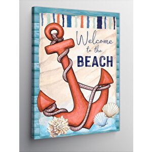 Kanvas Tablo Kırmızı Çapa 100x140 cm