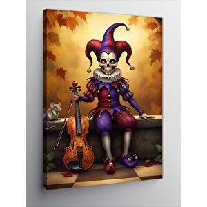 Kanvas Tablo Palyaço Ve Gitar 70x100 cm