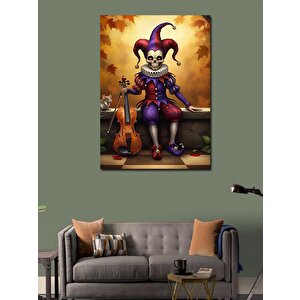 Kanvas Tablo Palyaço Ve Gitar 70x100 cm