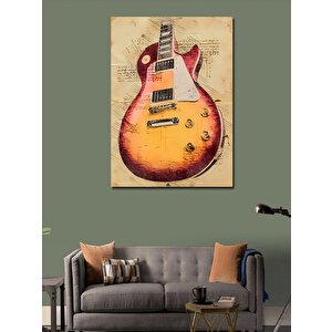 Kanvas Tablo Les Paul Elektro Gitar 70x100 cm