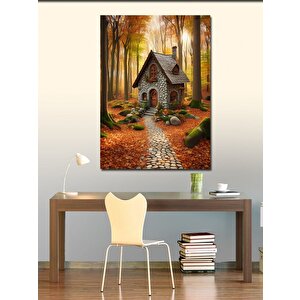 Kanvas Tablo Orman İçindeki Ev 50x70 cm
