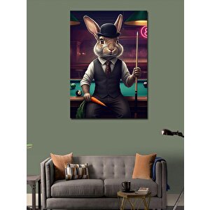 Kanvas Tablo Şapkalı Tavşan 70x100 cm