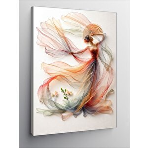 Kanvas Tablo Elbiseli Kadın 70x100 cm