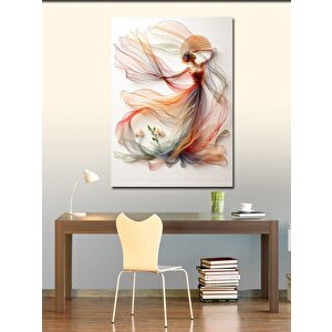 Kanvas Tablo Elbiseli Kadın 70x100 cm