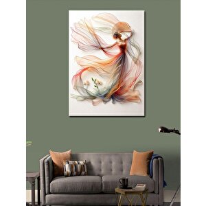 Kanvas Tablo Elbiseli Kadın 70x100 cm