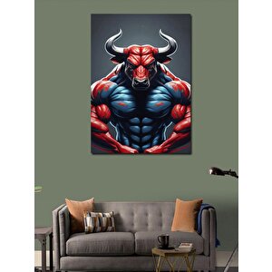 Kanvas Tablo Kırmızı Boğa 70x100 cm