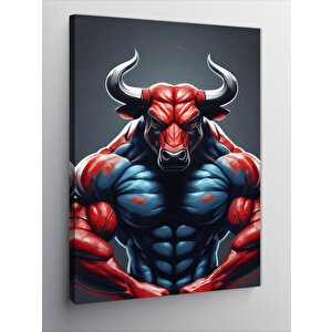 Kanvas Tablo Kırmızı Boğa 50x70 cm