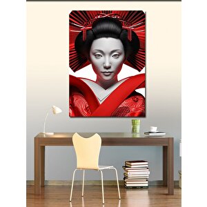 Kanvas Tablo Japon Kadını Portresi 100x140 cm