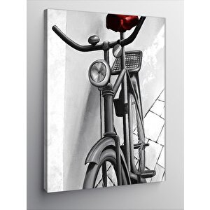 Kanvas Tablo Kırmızı Seleli Bisiklet 70x100 cm