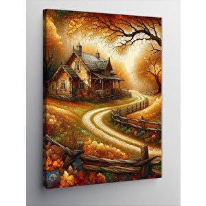 Kanvas Tablo Sonbahar Yolu 100x140 cm