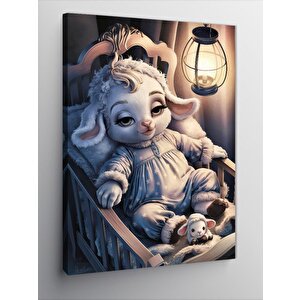 Kanvas Tablo Uyuyan Kuzu 100x140 cm