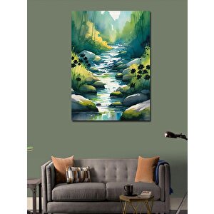 Kanvas Tablo Yeşil Orman Manzarası 50x70 cm