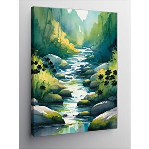 Kanvas Tablo Yeşil Orman Manzarası 100x140 cm