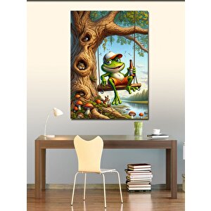 Kanvas Tablo Kurbağa Ve Ağustos Böceği 70x100 cm