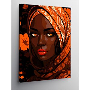 Kanvas Tablo Kırmızı Şal 70x100 cm