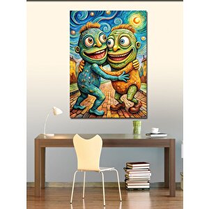 Kanvas Tablo Sevimli Canavarlar 100x140 cm