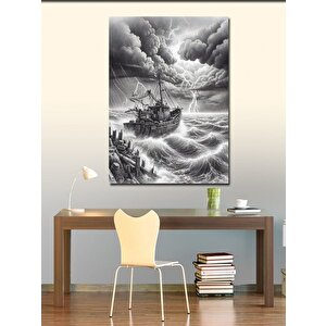 Kanvas Tablo Fırtınada Gemi 50x70 cm