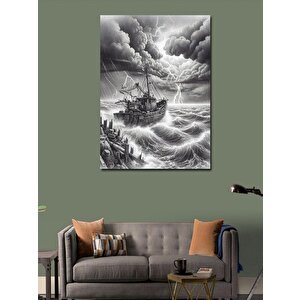 Kanvas Tablo Fırtınada Gemi 50x70 cm