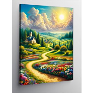 Kanvas Tablo Yeşil Yolu 100x140 cm