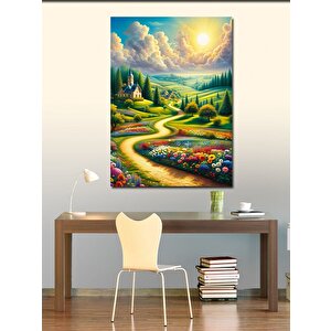 Kanvas Tablo Yeşil Yolu 100x140 cm