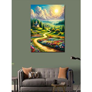 Kanvas Tablo Yeşil Yolu 100x140 cm