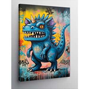 Kanvas Tablo Dinozor Canavar 100x140 cm