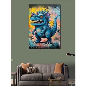 Kanvas Tablo Dinozor Canavar 100x140 cm