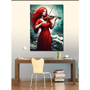 Kanvas Tablo Keman Çalan Kadın 70x100 cm