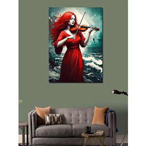 Kanvas Tablo Keman Çalan Kadın 70x100 cm