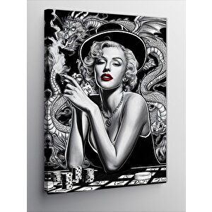 Kanvas Tablo Kırmızı Rujlu Marilyn Monroe 70x100 cm