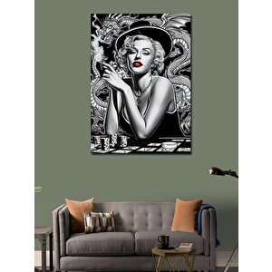 Kanvas Tablo Kırmızı Rujlu Marilyn Monroe 70x100 cm