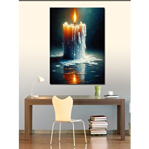 Kanvas Tablo Eriyen Mum 100x140 cm